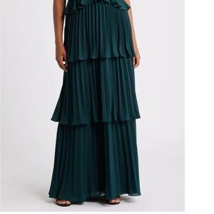 Lulu's Deep Teal Tiered Maxi Dress